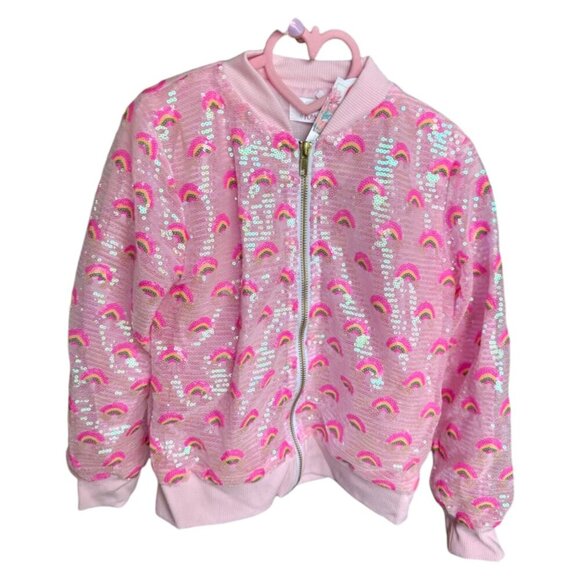 Pink Rainbow Sequin Jacket NWT - Picture 3 of 5